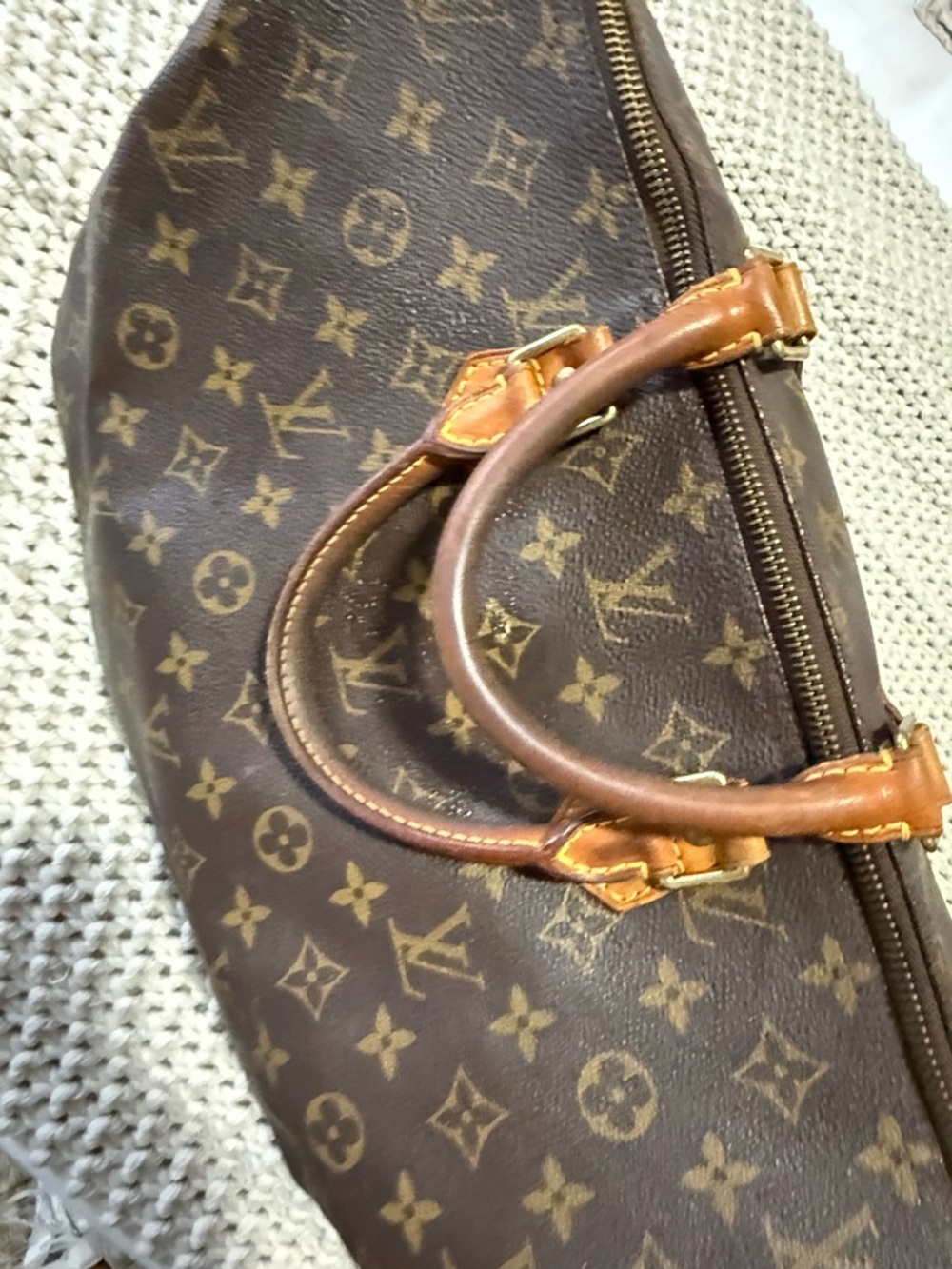 Louis Vuitton Monogram Canvas Top-Handle Tote in Brown - Picture 2 of 7